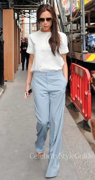 Victoria-was-wearing-this-cream-top-and-light-blue-trousers-March-23