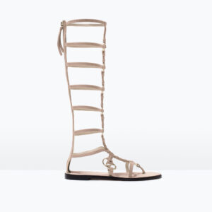 Zara Buckled leather gladiator sandals